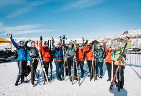 Haukelirennet glade deltakakarar