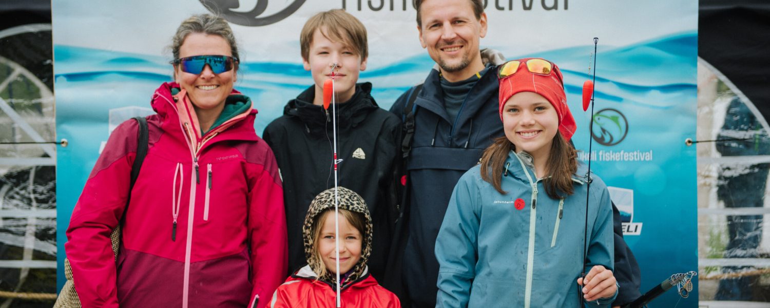 Familie på Haukeli fiskefestival